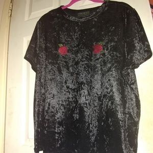 Velvet Rose Embroidered Top